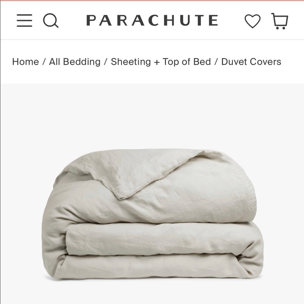 Parachute Linen Full/Queen Duvet + 2 Shams